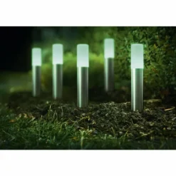 Borne lumineuse LEDVANCE GARDEN POLE Acier inoxydable, 1 lumière, Changeur de couleurs