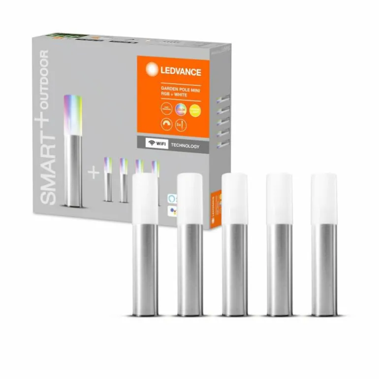 Borne lumineuse LEDVANCE GARDEN POLE Acier inoxydable, 1 lumière, Changeur de couleurs