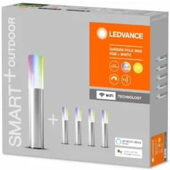 Borne lumineuse LEDVANCE GARDEN POLE Acier inoxydable, 1 lumière, Changeur de couleurs