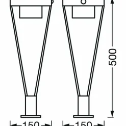 Borne lumineuse LEDVANCE ENDURA Acier inoxydable, 1 lumière, Détecteur de mouvement