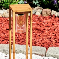 Borne lumineuse Leset Brun, Couleur bois, 1 lumière