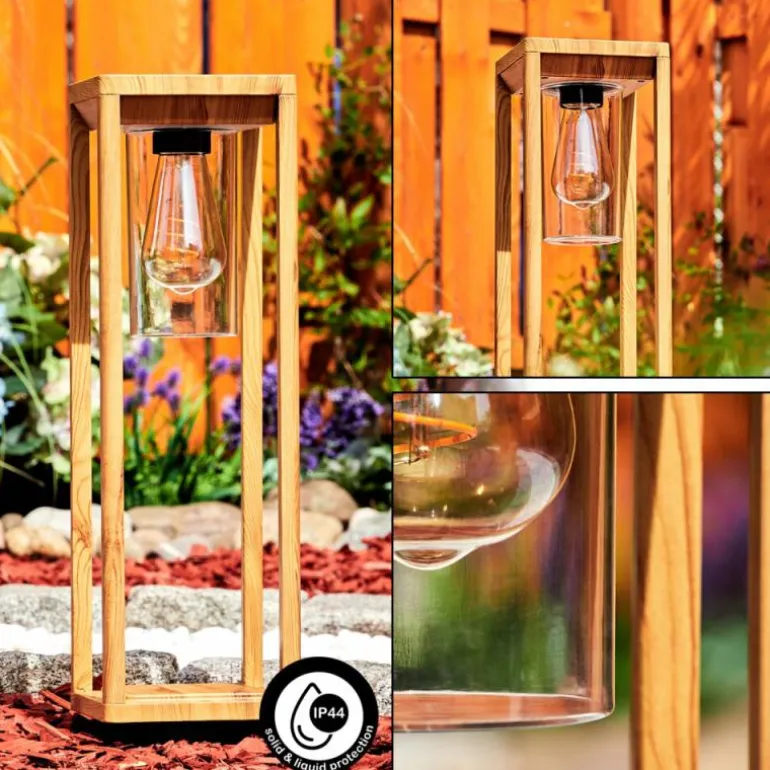 Borne lumineuse Leset Brun, Couleur bois, 1 lumière