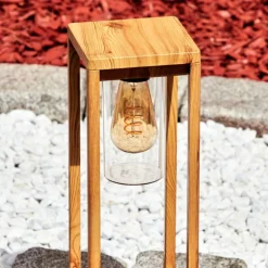 Borne lumineuse Leset Brun, Couleur bois, 1 lumière