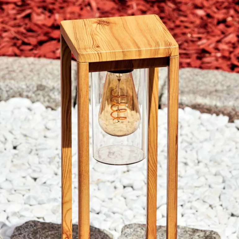 Borne lumineuse Leset Brun, Couleur bois, 1 lumière