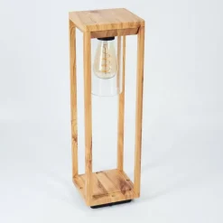 Borne lumineuse Leset Brun, Couleur bois, 1 lumière