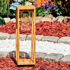 Borne lumineuse Leset Brun, Couleur bois, 1 lumière