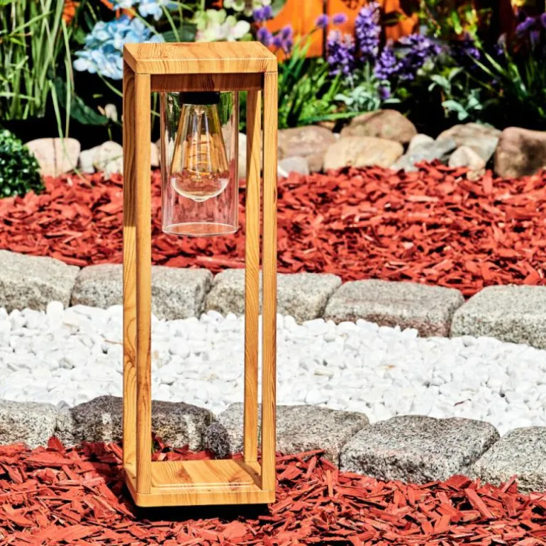 Borne lumineuse Leset Brun, Couleur bois, 1 lumière