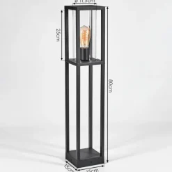 Borne lumineuse Lesotho Noir, 1 lumière