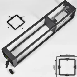 Borne lumineuse Lesotho Noir, 1 lumière