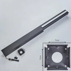 Borne lumineuse Lisalara LED Anthracite, 1 lumière