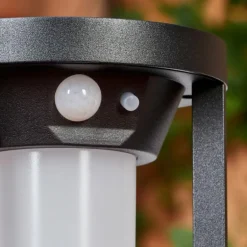 Borne lumineuse Lokpano LED Noir, 1 lumière, Détecteur de mouvement