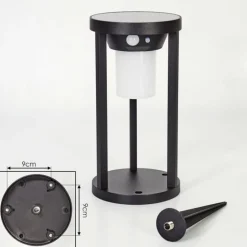 Borne lumineuse Lokpano LED Noir, 1 lumière, Détecteur de mouvement