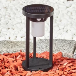 Borne lumineuse Lokpano LED Noir, 1 lumière, Détecteur de mouvement