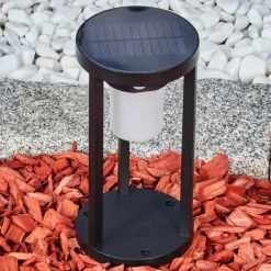 Borne lumineuse Lokpano LED Noir, 1 lumière, Détecteur de mouvement