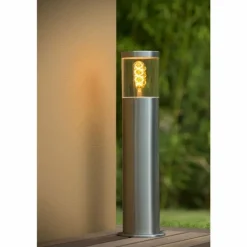 Borne lumineuse Lucide FEDOR Chrome, 1 lumière