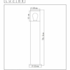 Borne lumineuse Lucide FEDOR Chrome, 1 lumière