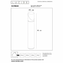 Borne lumineuse Lucide NORMAN Noir, 1 lumière