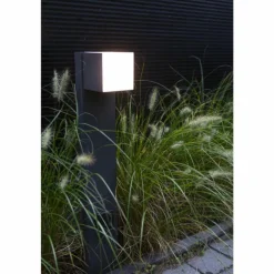 Borne lumineuse Lutec CUBA LED Anthracite, 1 lumière