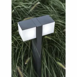 Borne lumineuse Lutec CUBA LED Anthracite, 2 lumières