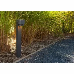 Borne lumineuse Lutec Cypres Anthracite, 2 lumières