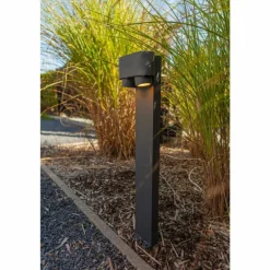 Borne lumineuse Lutec Cypres Anthracite, 2 lumières