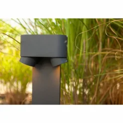 Borne lumineuse Lutec Cypres Anthracite, 2 lumières