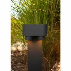 Borne lumineuse Lutec Cypres Anthracite, 2 lumières