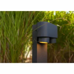 Borne lumineuse Lutec Cypres Anthracite, 2 lumières