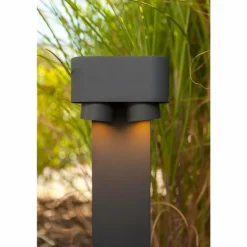 Borne lumineuse Lutec Cypres Anthracite, 2 lumières