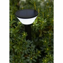 Borne lumineuse Lutec KARLO LED Noir, 1 lumière, Détecteur de mouvement, Changeur de couleurs