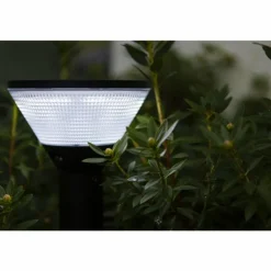 Borne lumineuse Lutec KARLO LED Noir, 1 lumière, Détecteur de mouvement, Changeur de couleurs