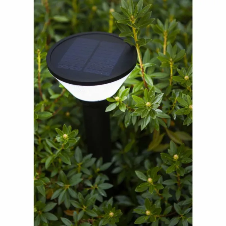 Borne lumineuse Lutec KARLO LED Noir, 1 lumière, Détecteur de mouvement, Changeur de couleurs