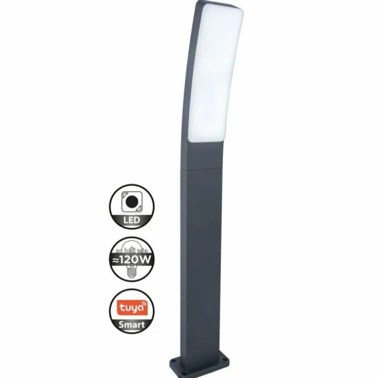 Borne lumineuse Lutec Kira LED Anthracite, 1 lumière