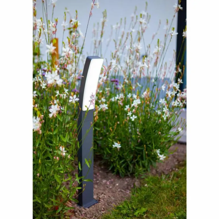 Borne lumineuse Lutec Kira LED Anthracite, 1 lumière