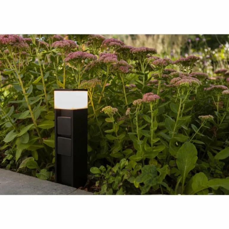 Borne lumineuse Lutec MAINS LED Noir, 1 lumière