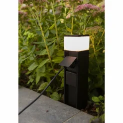 Borne lumineuse Lutec MAINS LED Noir, 1 lumière