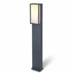 Borne lumineuse Lutec QUBO LED Anthracite, 1 lumière, Changeur de couleurs