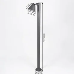 Borne lumineuse Milond Anthracite, 1 lumière