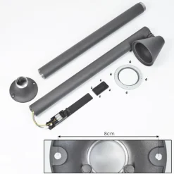 Borne lumineuse Milond Anthracite, 1 lumière