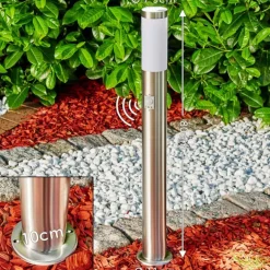 Borne lumineuse Norburg Acier inoxydable, 1 lumière, Détecteur de mouvement