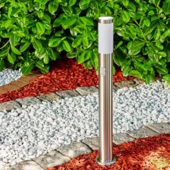 Borne lumineuse Norburg Acier inoxydable, 1 lumière, Détecteur de mouvement