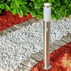 Borne lumineuse Norburg Acier inoxydable, 1 lumière, Détecteur de mouvement