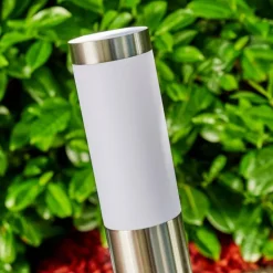 Borne lumineuse Norburg Acier inoxydable, 1 lumière, Détecteur de mouvement