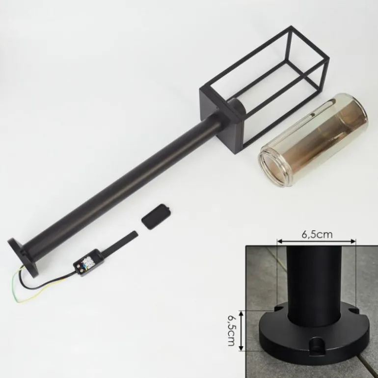 Borne lumineuse Palanga Noir, 1 lumière