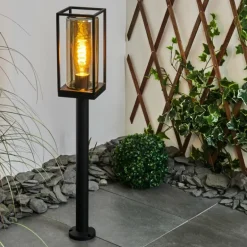 Borne lumineuse Palanga Noir, 1 lumière