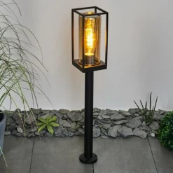 Borne lumineuse Palanga Noir, 1 lumière