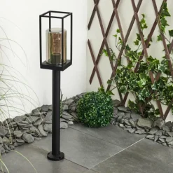 Borne lumineuse Palanga Noir, 1 lumière