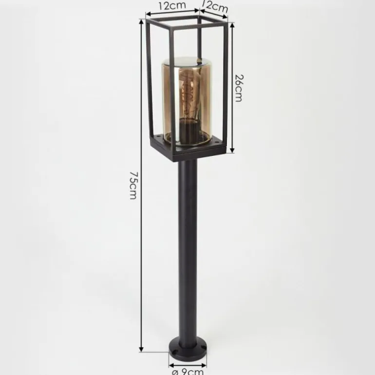 Borne lumineuse Palanga Noir, 1 lumière