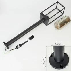 Borne lumineuse Palanga Noir, 1 lumière