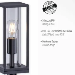 Borne lumineuse Paul-Neuhaus EMIL Anthracite, 1 lumière